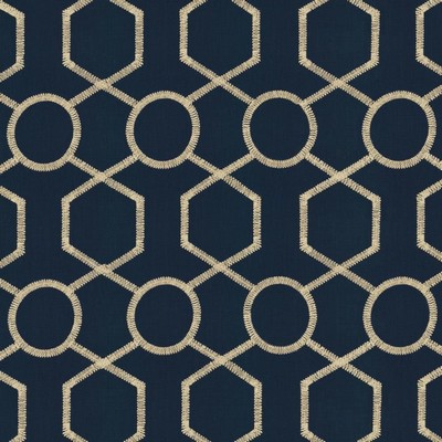 Kasmir Summit Ridge Navy in 1463 Blue Polyester
45%  Blend Lattice and Fretwork   Fabric